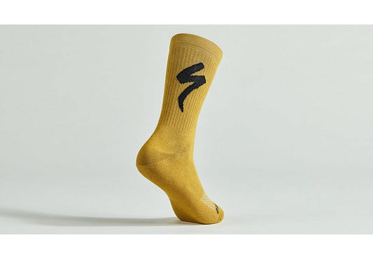 Specialized cotton tall logo sock harvest gold xl Socks Specialized   
