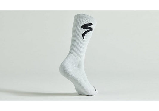 Specialized merino midweight tall logo sock dove grey m Socks Specialized   