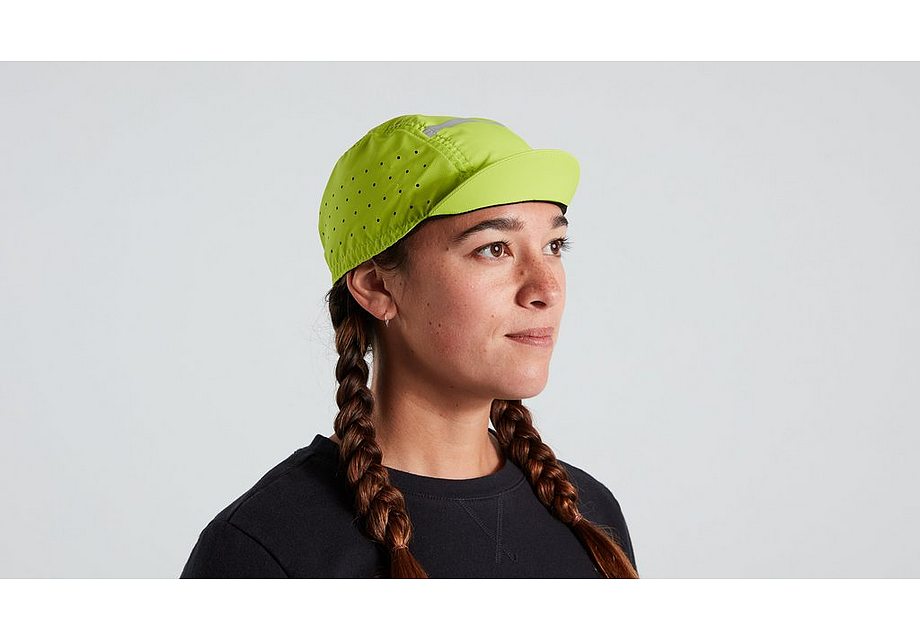 Specialized reflect cycling cap hat hyper green l Hats and Caps Specialized   