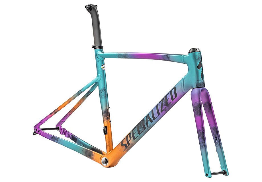 Specialized allez sprint frmset gloss ink technique/lagoon blue, purple orchid, orange tint/midnight shadow 58 Framesets Specialized   