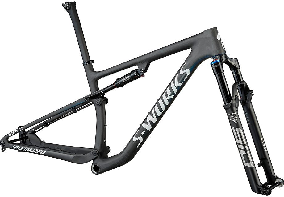 Specialized epic S-Works frmset satin carbon / color run blue murano pearl / gloss chrome foil logos xl Framesets Specialized   