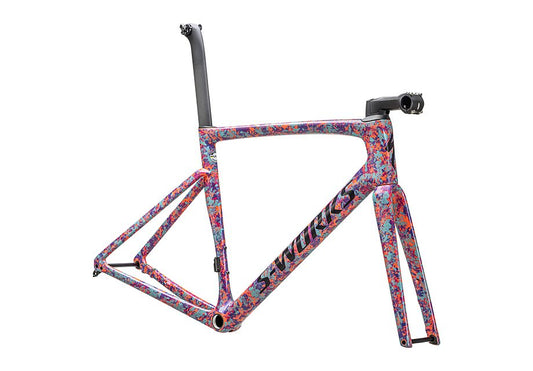 Specialized tarmac sl7 S-Works frmset gloss marbled lagoon blue-purple haze - orichid-blaze/violet purple topcoat/midnight shadow 49 Framesets Specialized   