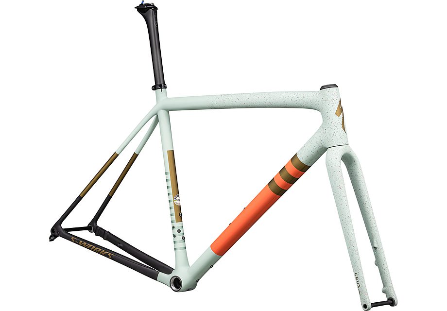 Specialized crux S-Works frmset satin white sage/cactus bloom/midnight shadow speckle 49 Framesets Specialized   