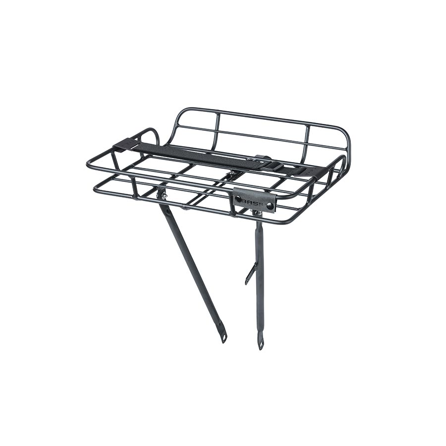 Basil Portland Front Rack Aluminum Black Front Mount Rack Basil   