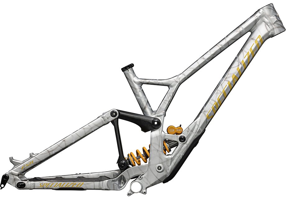 Specialized demo race frm frame gloss silver dust / metallic sulphur s2 Framesets Specialized   