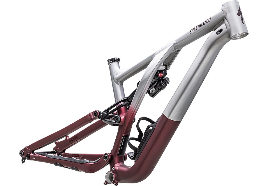 Specialized Stumpjumper evo alloy frm frame satin brushed aluminum / maroon s4 Framesets Specialized   