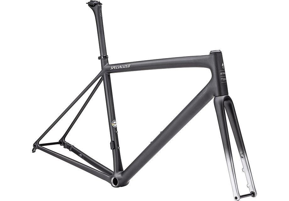 Specialized aethos frmset satin carbon/flake silver 58 Framesets Specialized   