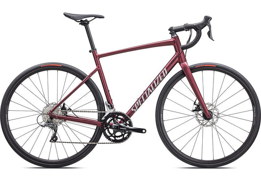 2024 Specialized allez e5 disc bike satin maroon/silver dust/flo red 54 Bicycle Specialized   
