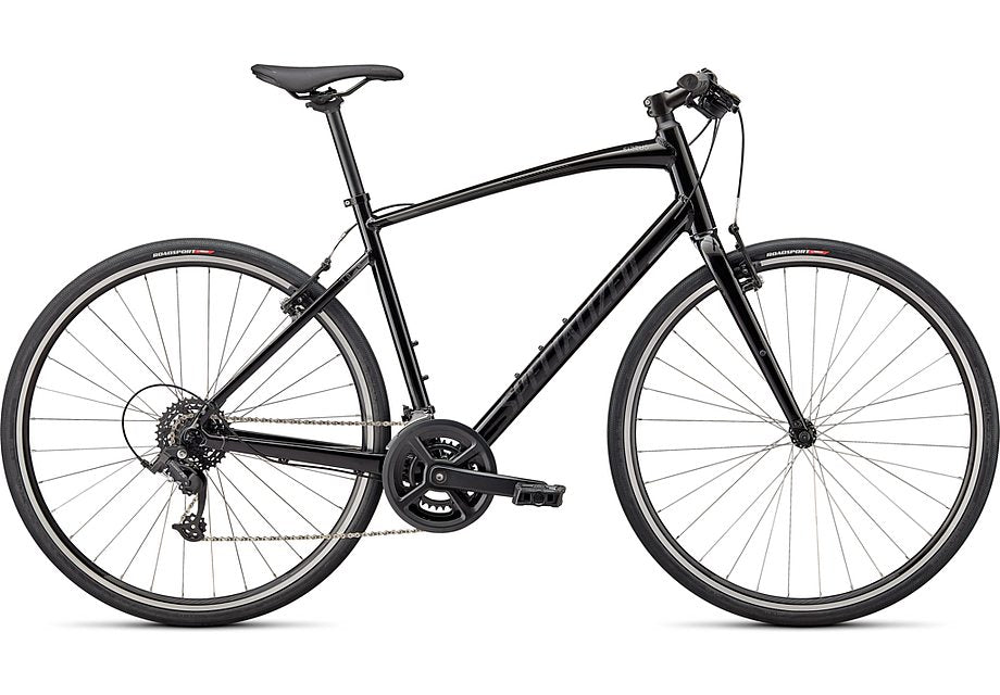 2024 Specialized sirrus 1.0 bike gloss black / charcoal / satin black reflective xs Bicycle Specialized   