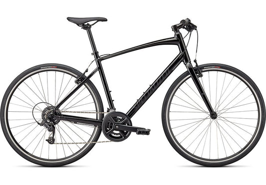 2024 Specialized sirrus 1.0 bike gloss black / charcoal / satin black reflective m Bicycle Specialized   