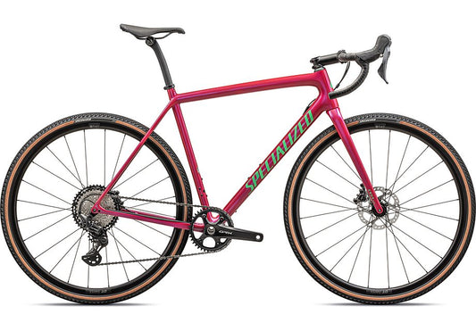 2024 Specialized crux comp bike gloss vivid pink/electric green 49 Bicycle Specialized   