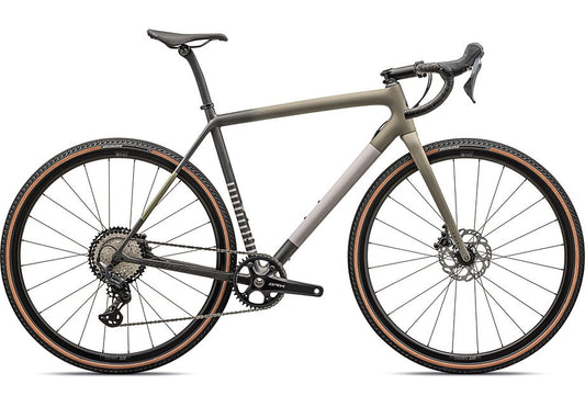 2024 Specialized crux comp bike satin taupe/smoke/midnight shadow/metallic spruce/clay 61 Bicycle Specialized   