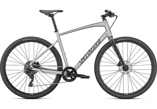 2022 Specialized sirrus x 3.0 bike gloss flake silver / ice yellow / satin black reflective xs Bicycle Specialized   