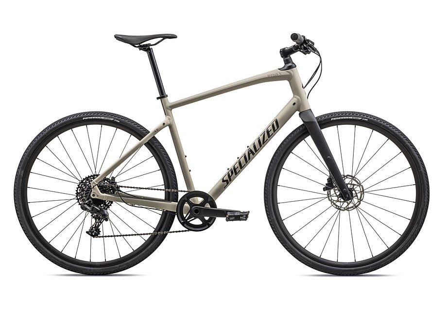 2023 Specialized sirrus x 4.0 bike gloss white mountains / taupe / satin black reflective xl Bicycle Specialized   