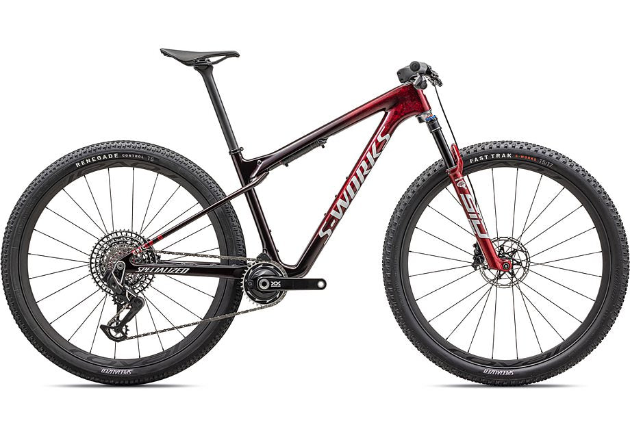 2024 Specialized epic wc S-Works bike gloss red tint / flake silver granite / metallic white silver l Bicycle Specialized   