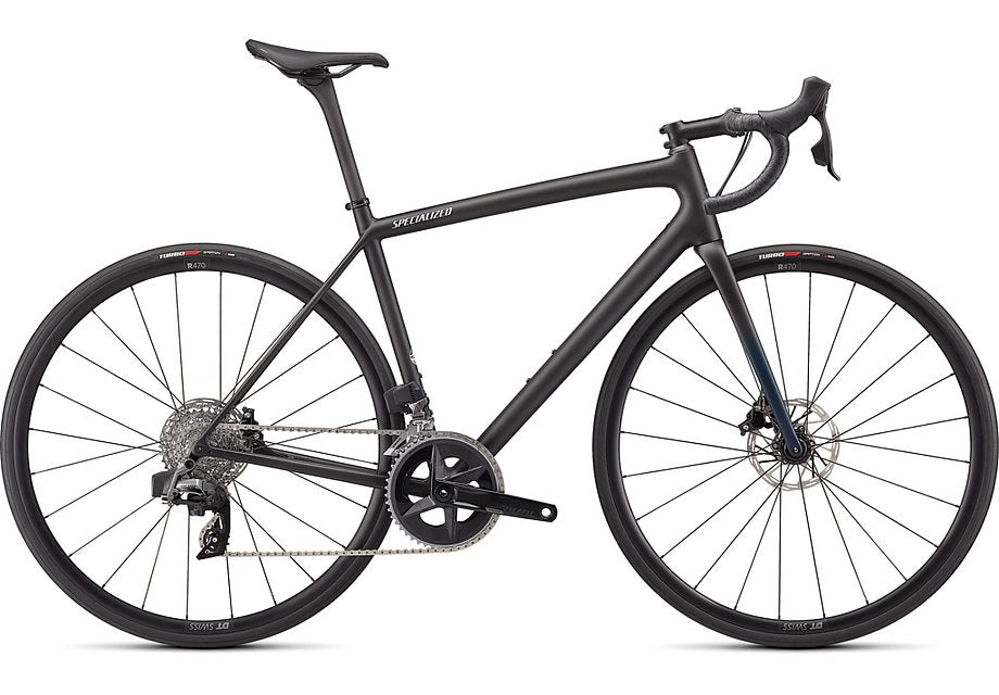 2024 Specialized aethos comp bike satin carbon/teal tint fade/flake silver 49 Bicycle Specialized   