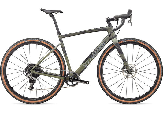 2022 Specialized diverge comp carbon bike satin olive/oak/chrome/wild 49 Bicycle Specialized   