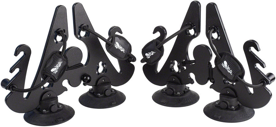 SeaSucker Pallavicini Ski Rack - Holds 2 Pair W/Poles or 2 Snowboards Black Ski Carrier SeaSucker   