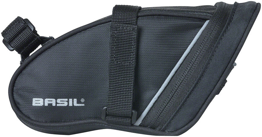 Basil Sport Design Saddle Bag - 1L Strap Mount Black Seat Bag Basil   