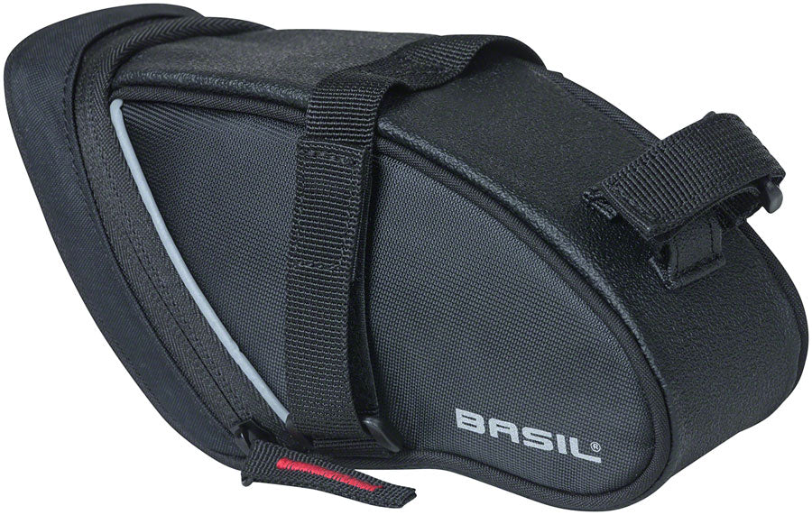Basil Sport Design Saddle Bag - 1L Strap Mount Black Seat Bag Basil   