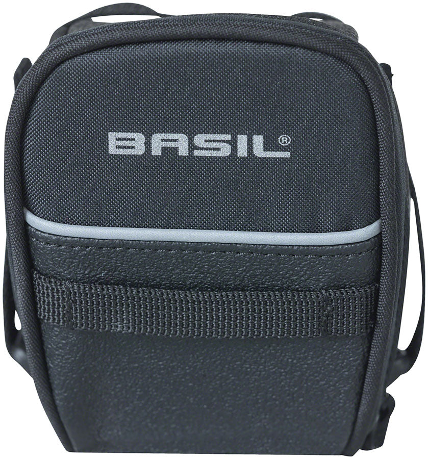 Basil Sport Design Saddle Bag - 1L Strap Mount Black Seat Bag Basil   
