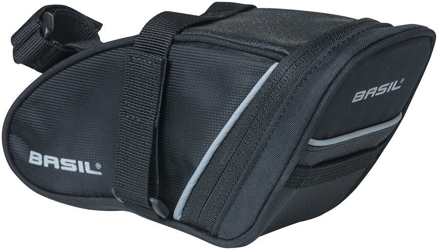 Basil Sport Design Saddle Bag - 1L Strap Mount Black Seat Bag Basil   