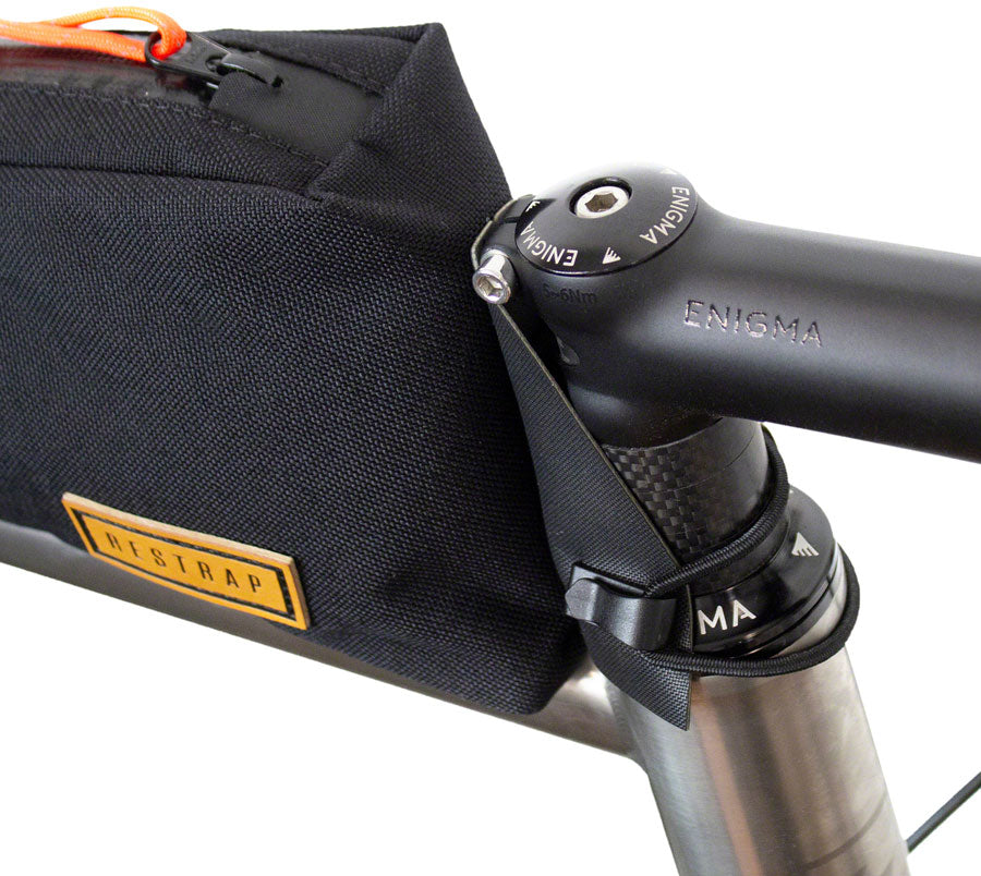 Restrap Bolt-On Top Tube/ Stem Bag - Black Top Tube/ Stem Bag Restrap   