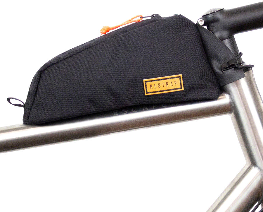 Restrap Bolt-On Top Tube/ Stem Bag - Black Top Tube/ Stem Bag Restrap   