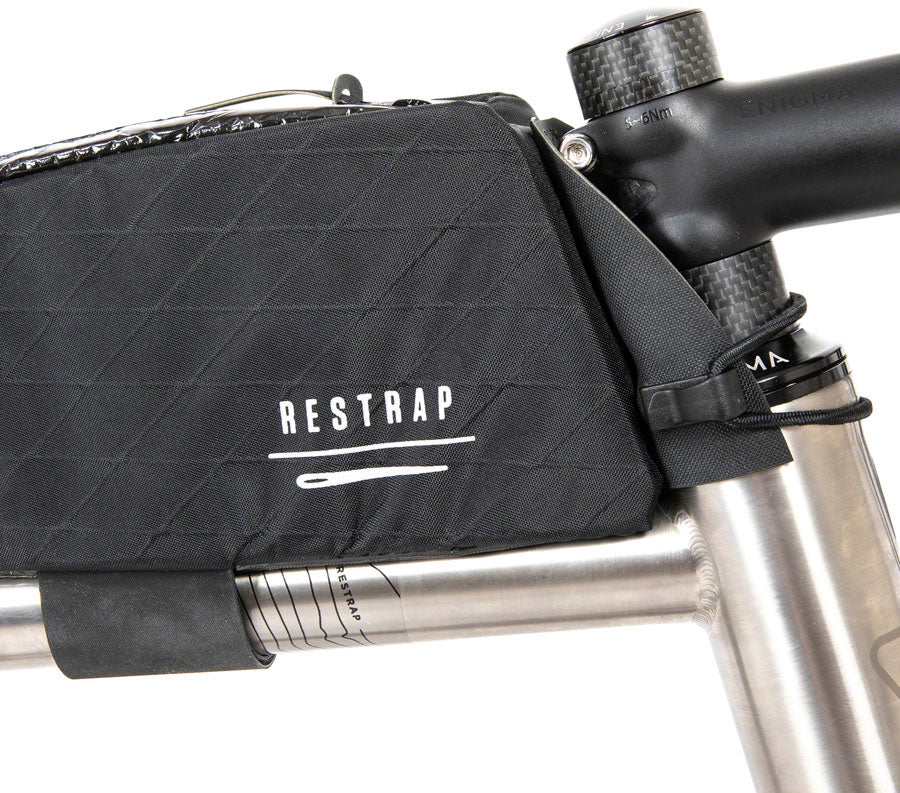 Restrap Race Top Tube Bag - Short 1.5L  Black Top Tube/ Stem Bag Restrap   