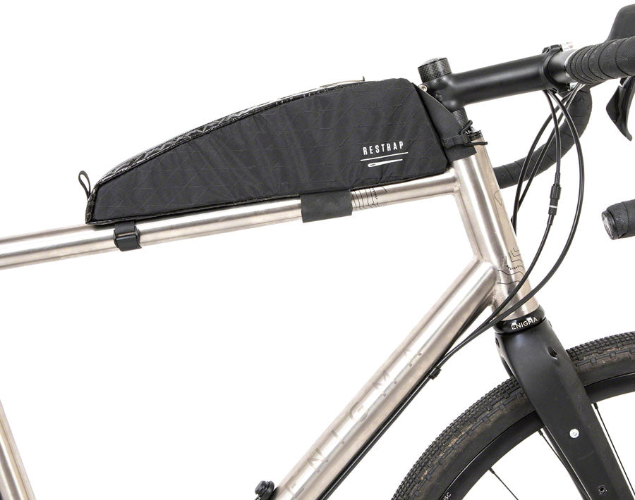 Restrap Race Top Tube Bag - Short 1.5L  Black Top Tube/ Stem Bag Restrap   