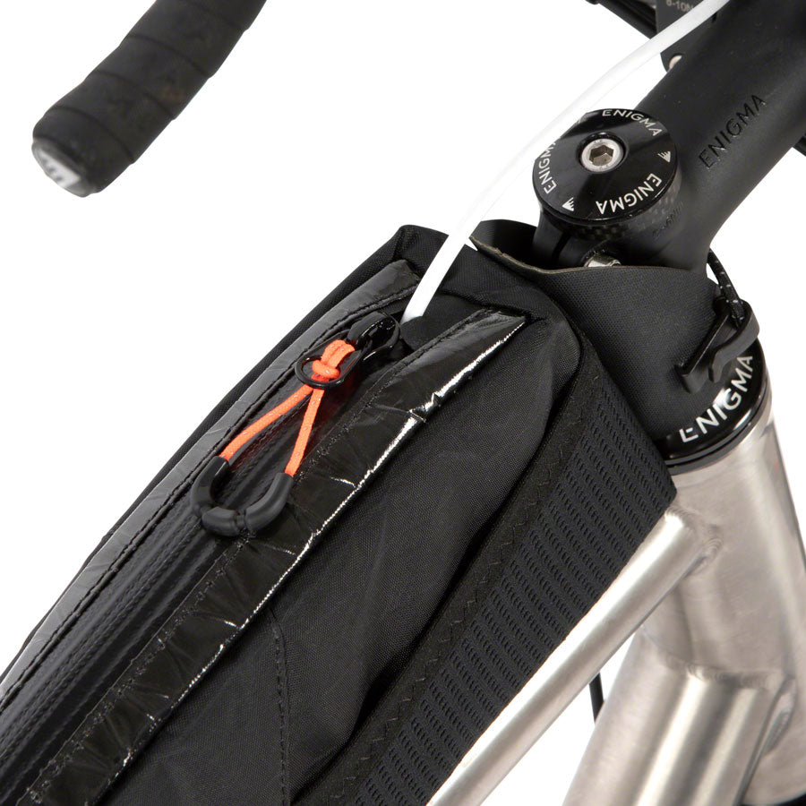 Restrap Race Top Tube Bag - Long 3L Black Top Tube/ Stem Bag Restrap   