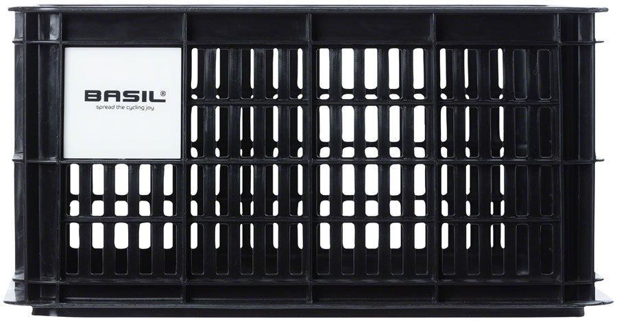 Basil Bicycle Crate S 17.5L Recycled Synthetic Black Baskets and Accessories Basil   