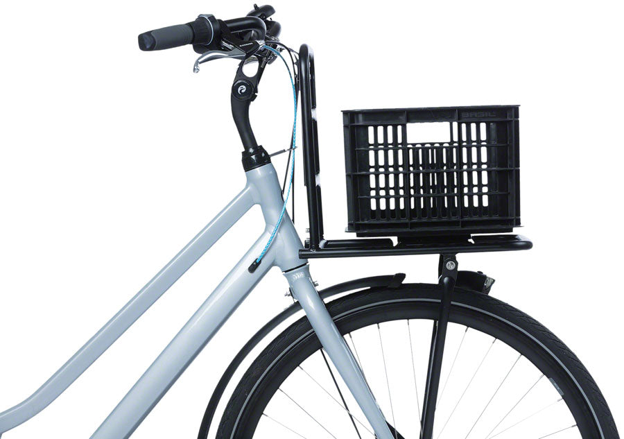 Basil Bicycle Crate S 17.5L Recycled Synthetic Black Baskets and Accessories Basil   