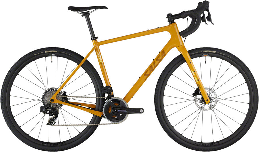 Salsa Warbird C Force AXS Wide Bike - 700c Carbon Mustard Yellow 49cm All-Road Bike Salsa   