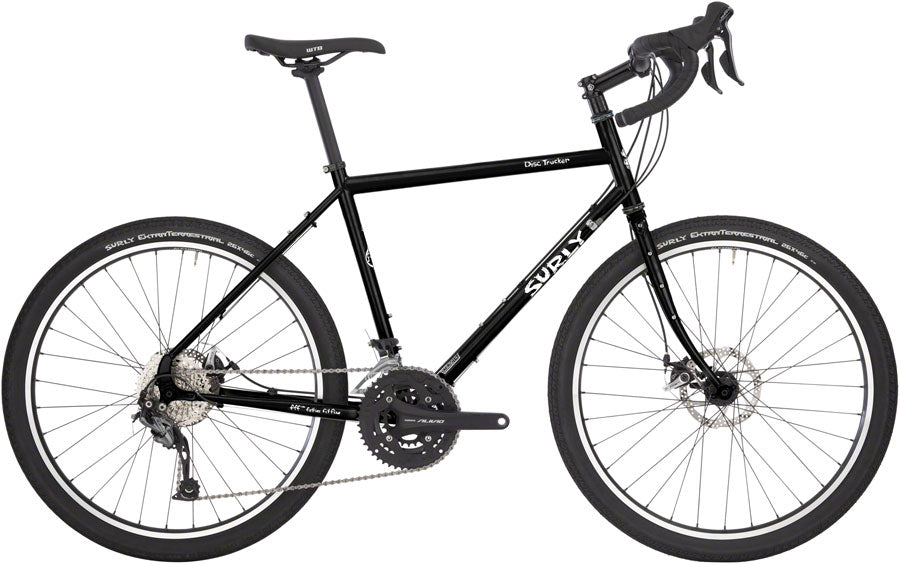 Surly Disc Trucker Bike - 700c Steel Hi-Viz Black 56cm Touring Bike Surly   