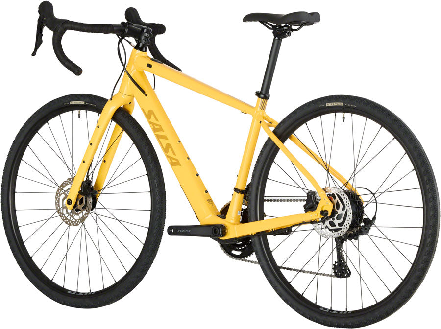 Salsa Confluence Drop Bar GRX 600 2x Ebike - 700c Aluminum Yellow 60cm All-Road Ebike Salsa   