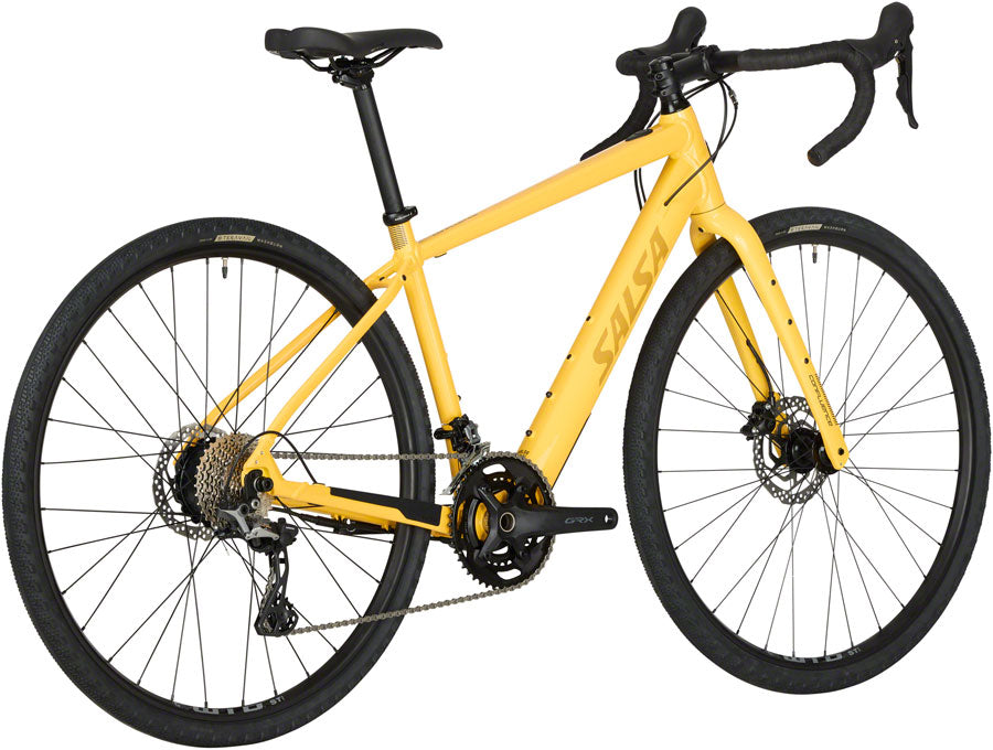 Salsa Confluence Drop Bar GRX 600 2x Ebike - 700c Aluminum Yellow 51cm All-Road Ebike Salsa   