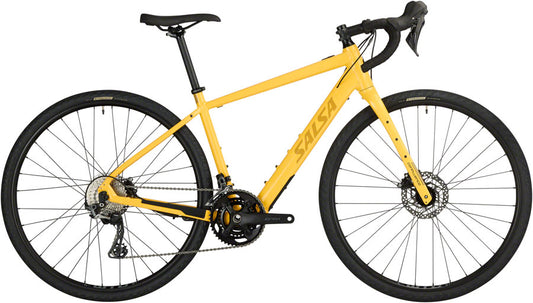 Salsa Confluence Drop Bar GRX 600 2x Ebike - 700c Aluminum Yellow 57cm All-Road Ebike Salsa   