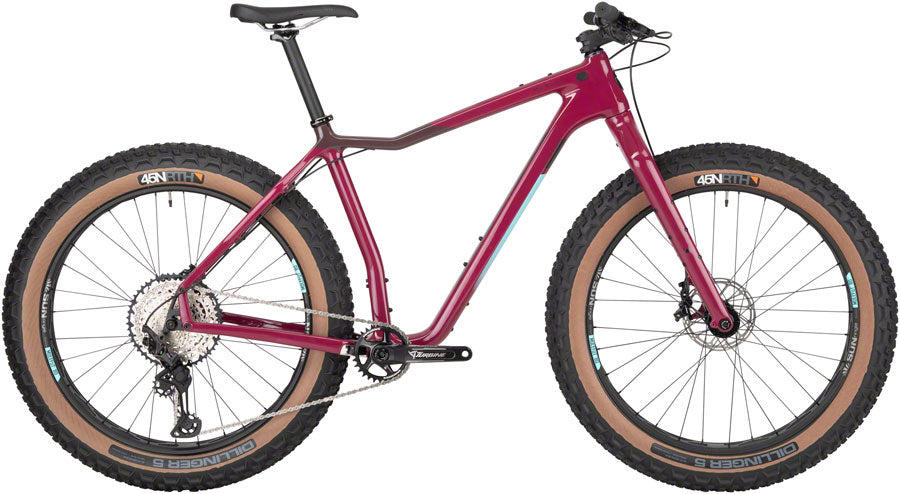 Salsa Mukluk Carbon XT Fat Tire Bike - 26" Carbon Purple Medium Fat Bike Salsa   