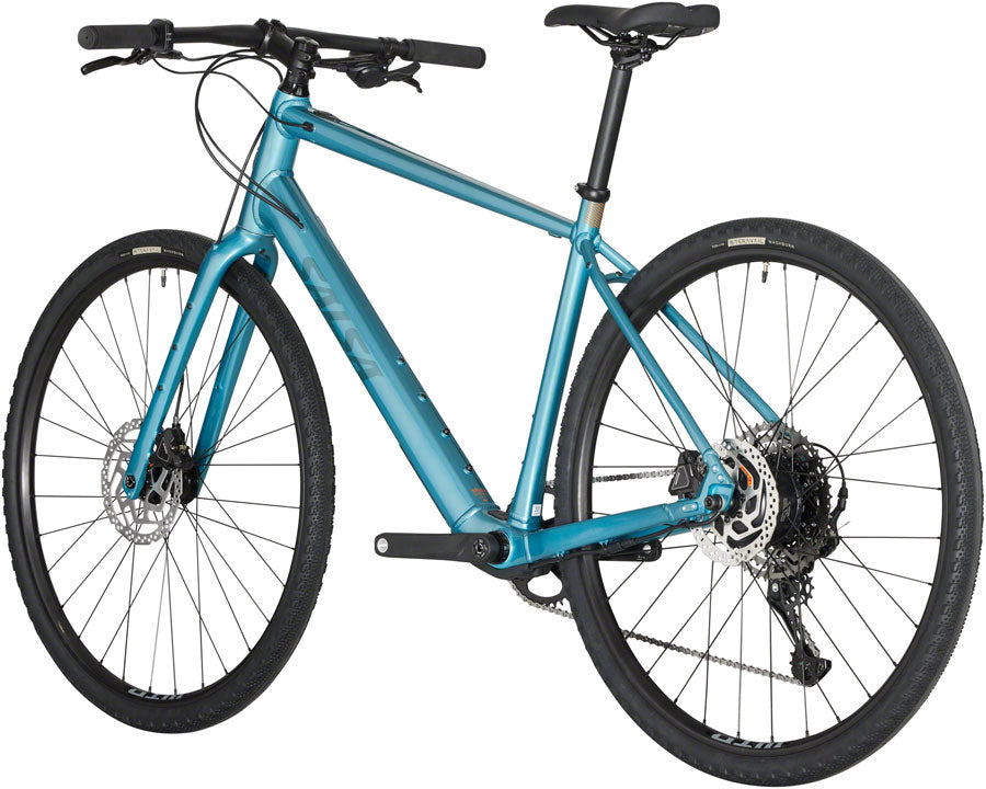 Salsa Confluence Flat Bar Cues 11 Ebike - 700c Aluminum Dark Cyan Small All-Road Ebike Salsa   