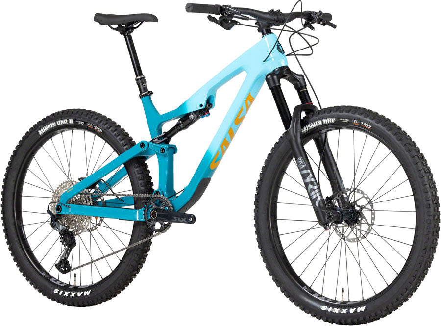 Salsa Rustler Carbon SLX Bike - 27.5" Carbon Teal Fade Medium Mountain Bike Salsa   