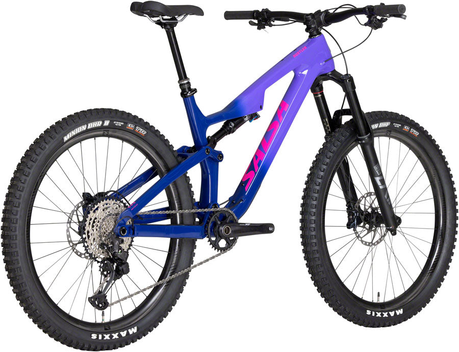 Salsa Rustler Carbon XT Bike - 27.5" Carbon Purple Fade Large Mountain Bike Salsa   