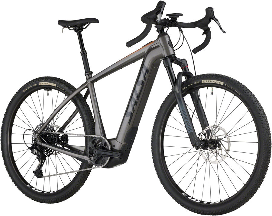 Salsa Tributary Apex Eagle SUS Ebike - 29" Aluminum Charcoal X-Small All-Road Ebike Salsa   
