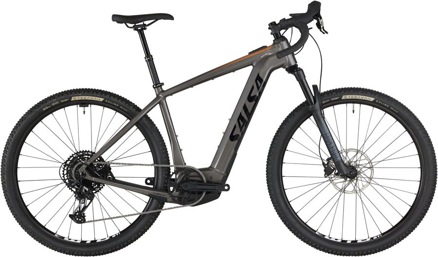 Salsa Tributary Apex Eagle SUS Ebike - 29" Aluminum Charcoal Large All-Road Ebike Salsa   