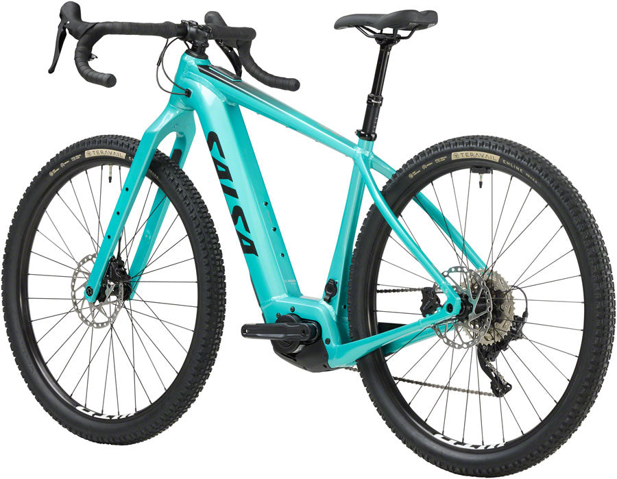 Salsa Tributary GRX 600 Ebike - 29" Aluminum Teal Medium All-Road Ebike Salsa   