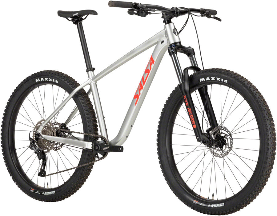 Salsa Rangefinder Deore 10 27.5+ Bike - 27.5" Aluminum Silver Large Mountain Bike Salsa   