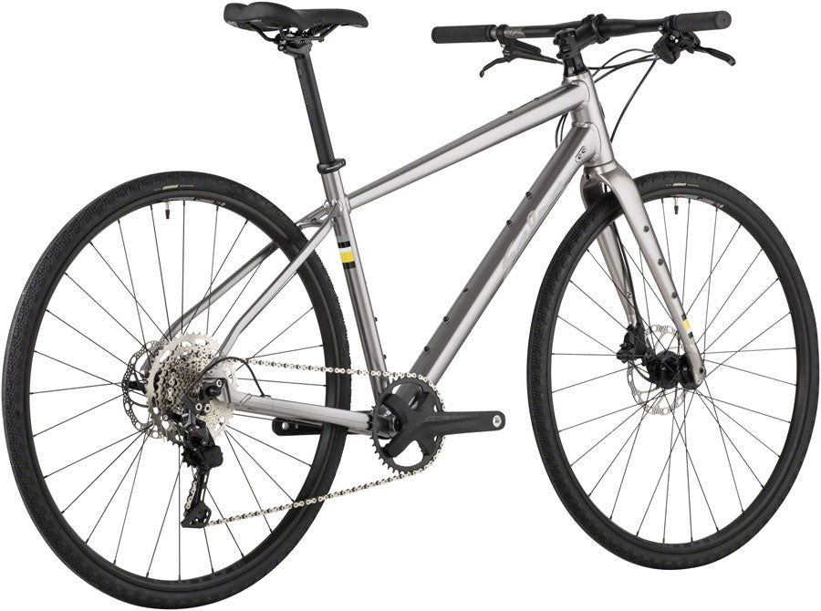 Salsa Journeyer 2.1 Flat Bar Deore 10 700 Bike - 700c Aluminum Ash Grey LG All-Road Bike Salsa   