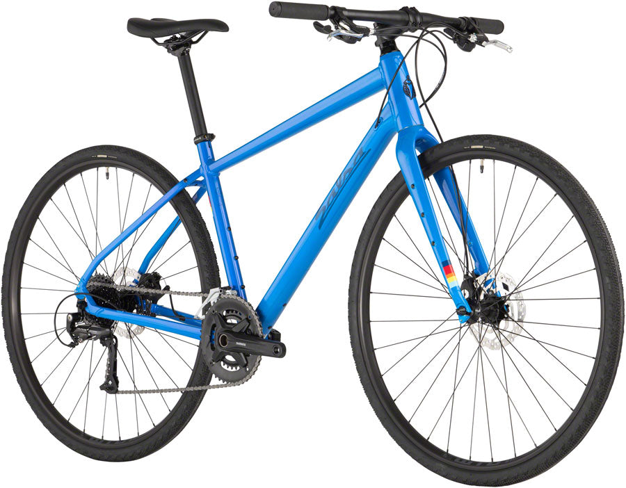 Salsa Journeyer 2.1 Flat Bar Altus 700 Bike - 700c Aluminum Blue MD All-Road Bike Salsa   