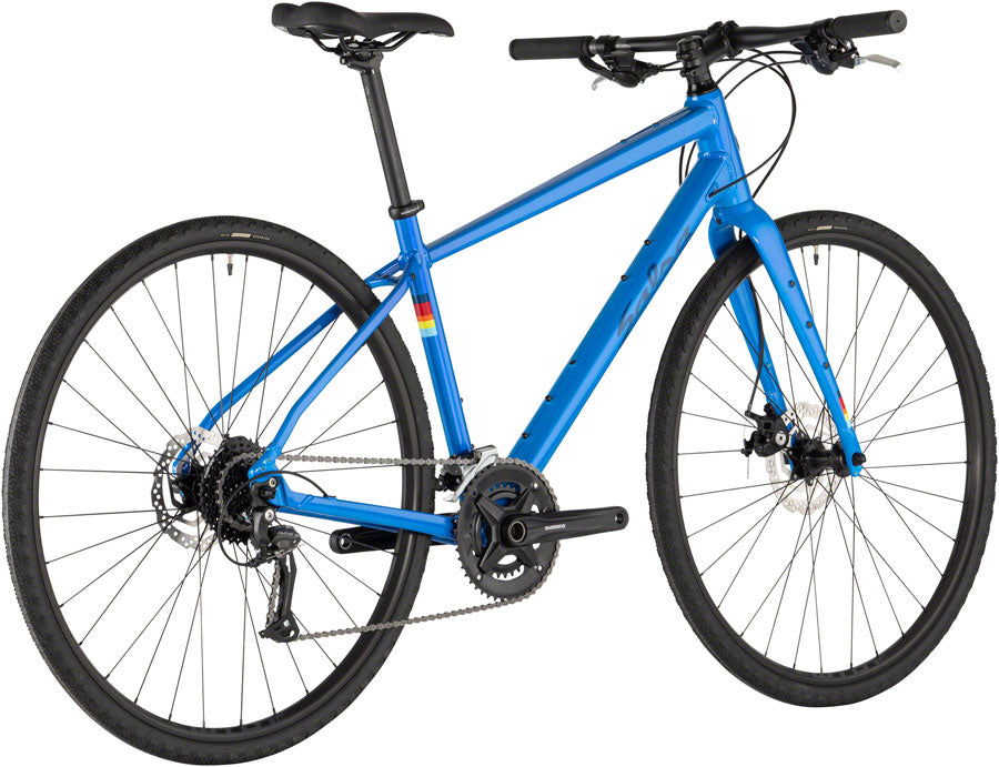 Salsa Journeyer 2.1 Flat Bar Altus 700 Bike - 700c Aluminum Blue MD All-Road Bike Salsa   