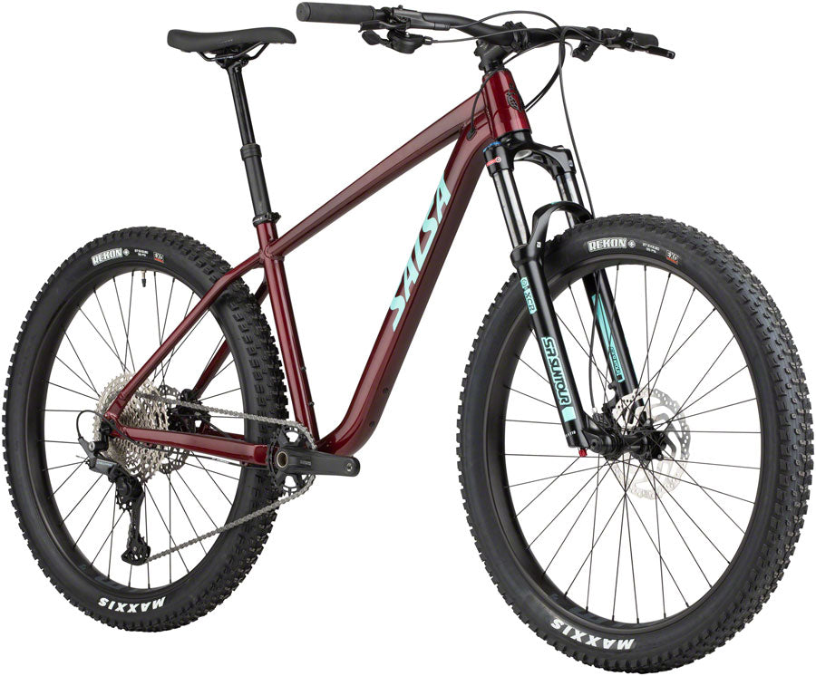 Salsa Rangefinder Deore 12 27.5+ Bike - 27.5" Aluminum Dark Red Large Mountain Bike Salsa   